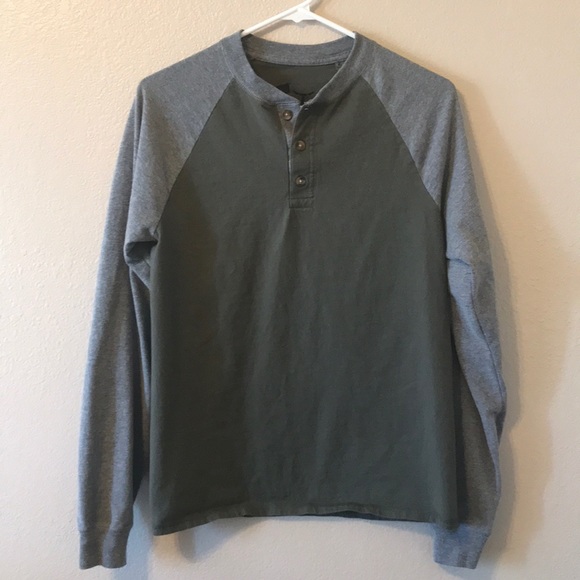 Hanes Other - Hanes Beefy Long Sleeve Henley Baseball Shirt